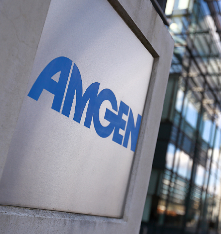 Amgen logo na budove